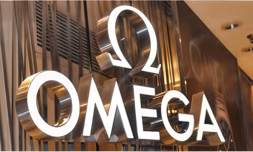 Объёмные буквы вывески OMEGA