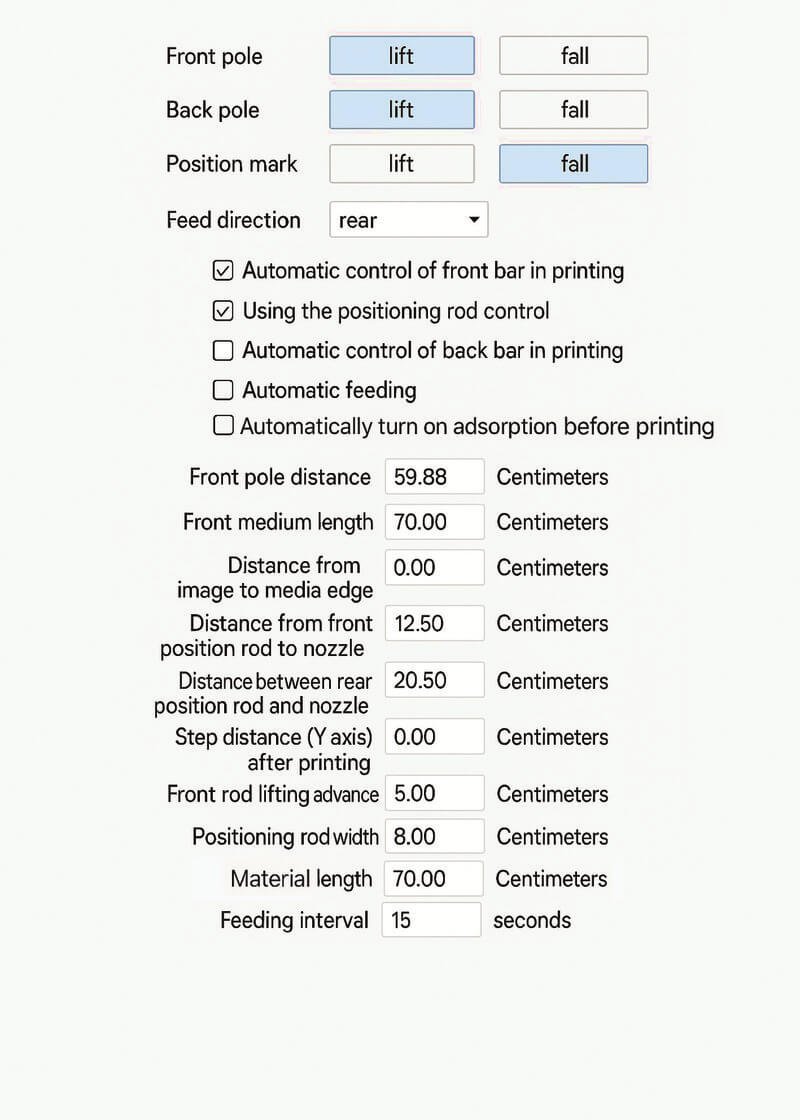 Полуавтоматический режим: «Automatic feeding» выключен
